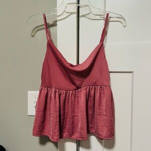 American Eagle Outfitters Silky Cowl Neck Babydoll Top